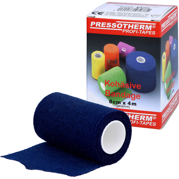 Pressotherm Kohäsive Bandage 8cmx4m blau, 1 St BIN