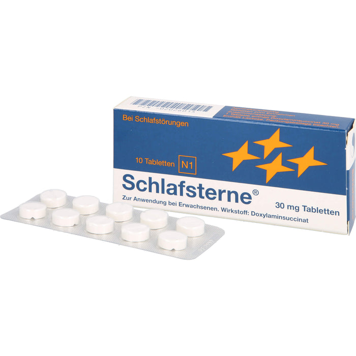 Schlafsterne 30 mg Tabletten bei Schlafstörungen, 10 St. Tabletten