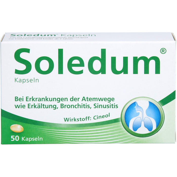 Soledum Kapseln bei Erkrankungen der Atemwege, 50 pcs. Capsules