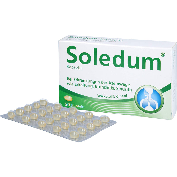 Soledum Kapseln bei Erkrankungen der Atemwege, 50 pc Capsules