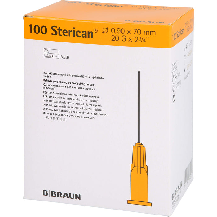 Sterican Kanülen 20GX2 4/5 0,9X70mm, 100 St KAN