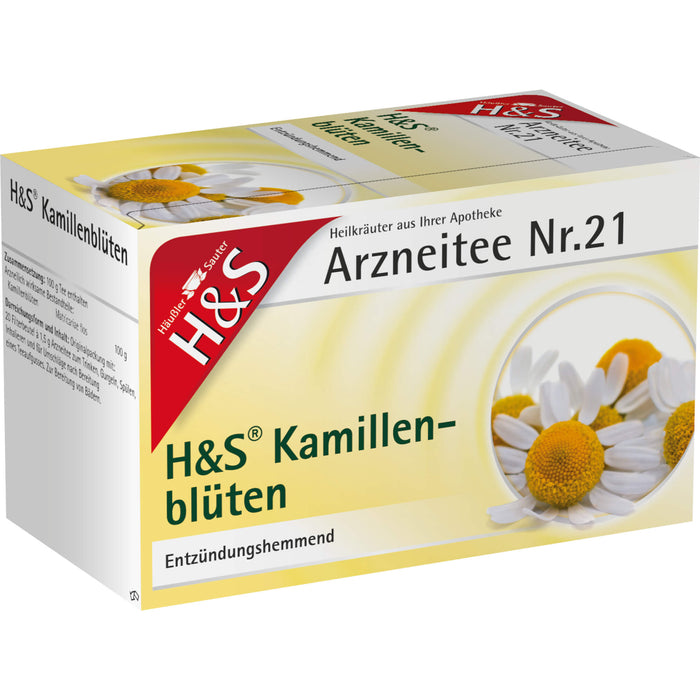 H&S Kamillenblüten Arzneitee Nr. 21, 20 pcs. Filter bag