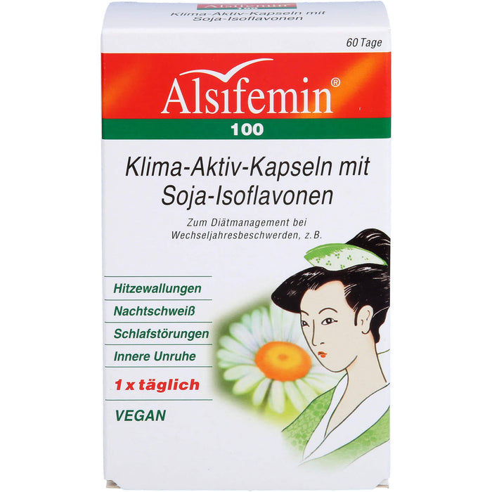 Alsifemin 100 Klima-Aktiv-Kapseln mit Soja-Isoflavonen, 60 St. Kapseln