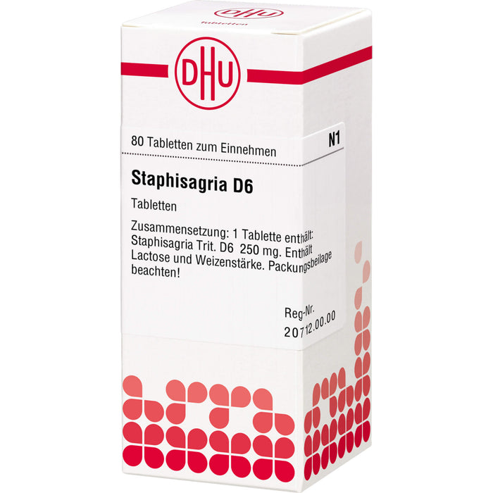 DHU Staphisagria D6 Tabletten, 80 St. Tabletten