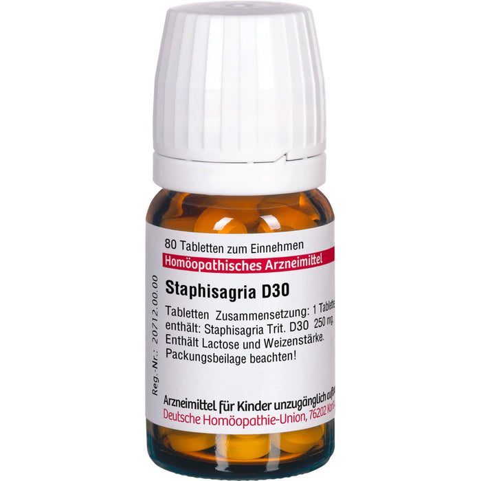 DHU Staphisagria D30 Tabletten, 80 St. Tabletten