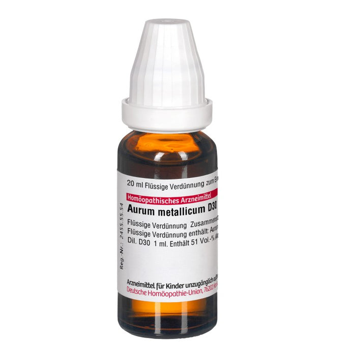 DHU Aurum metallicum D30 Dilution, 20 ml Lösung