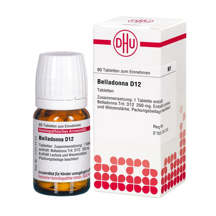 Belladonna D12 DHU Tabletten, 80 St. Tabletten