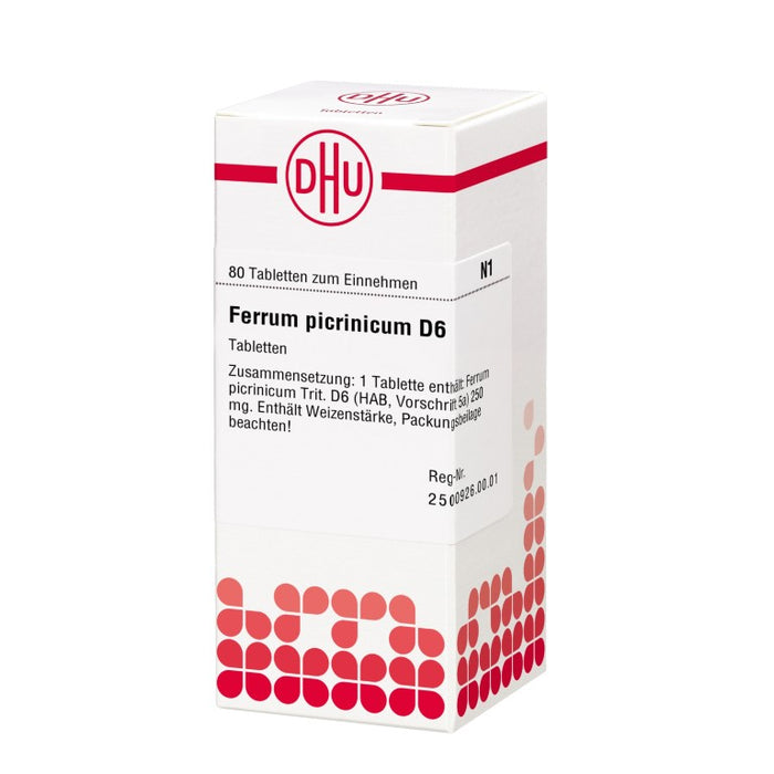 DHU Ferrum picrinicum D6 Tabletten, 80 pc Tablettes