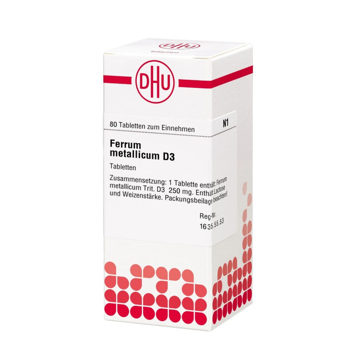 DHU Ferrum metallicum D3 Tabletten, 80 St. Tabletten