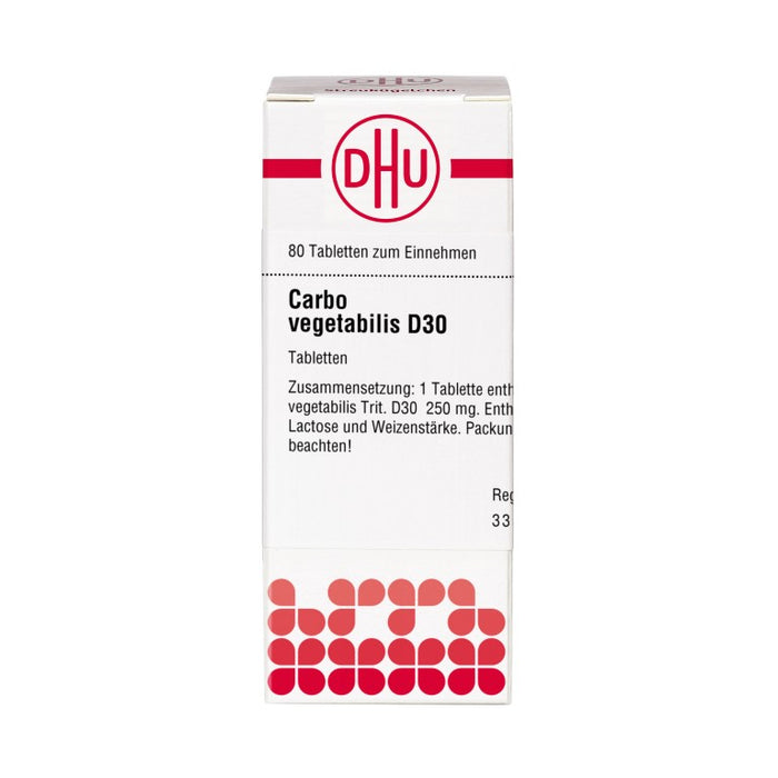 DHU Carbo vegetabilis D30 Tabletten, 80 pc Tablettes