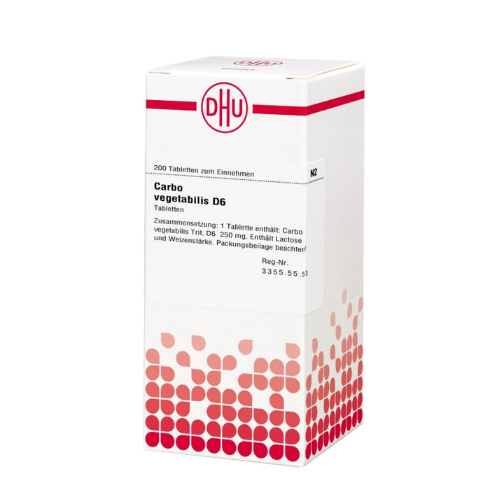 DHU Carbo vegetabilis D 6 Tabletten, 200 St. Tabletten