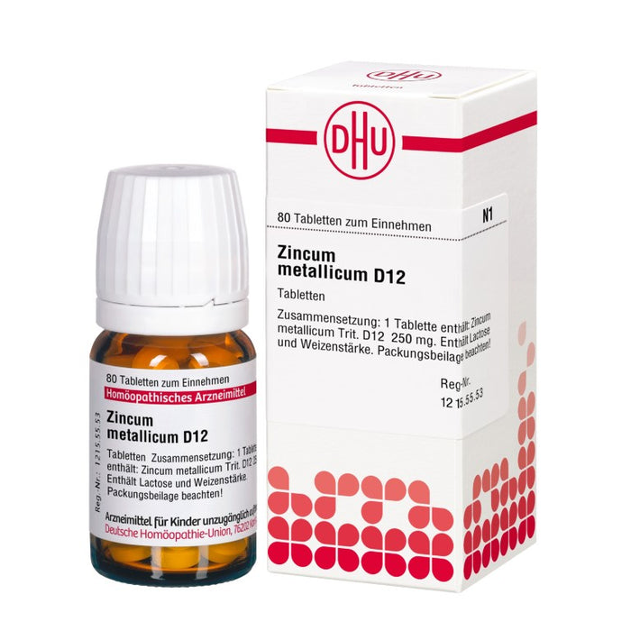 DHU Zincum metallicum D12 Tabletten, 80 St. Tabletten