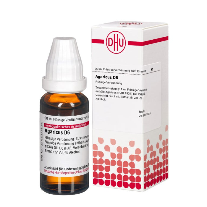 DHU Agaricus D6 Dilution, 20 ml Lösung