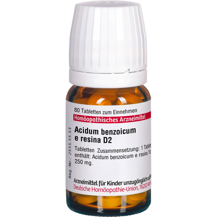 DHU Acidum benzoicum e resina D2 Tabletten, 80 St. Tabletten