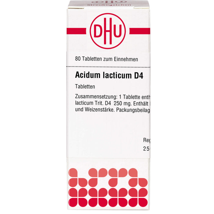 DHU Acidum lacticum D4 Tabletten, 80 St. Tabletten