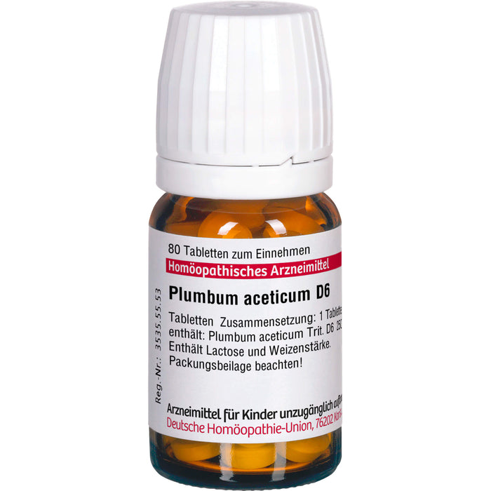 DHU Plumbum aceticum D6 Tabletten, 80 pc Tablettes