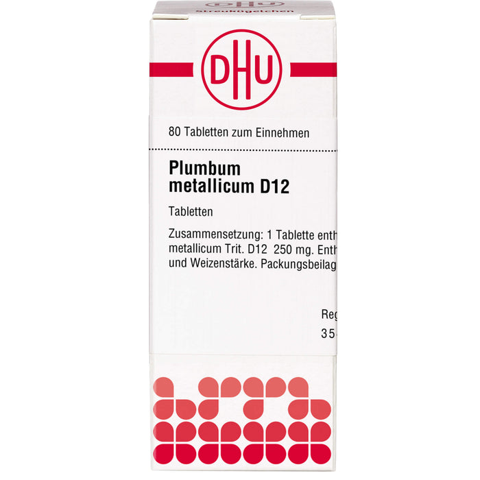 DHU Plumbum metallicum D12 Tabletten, 80 pc Tablettes