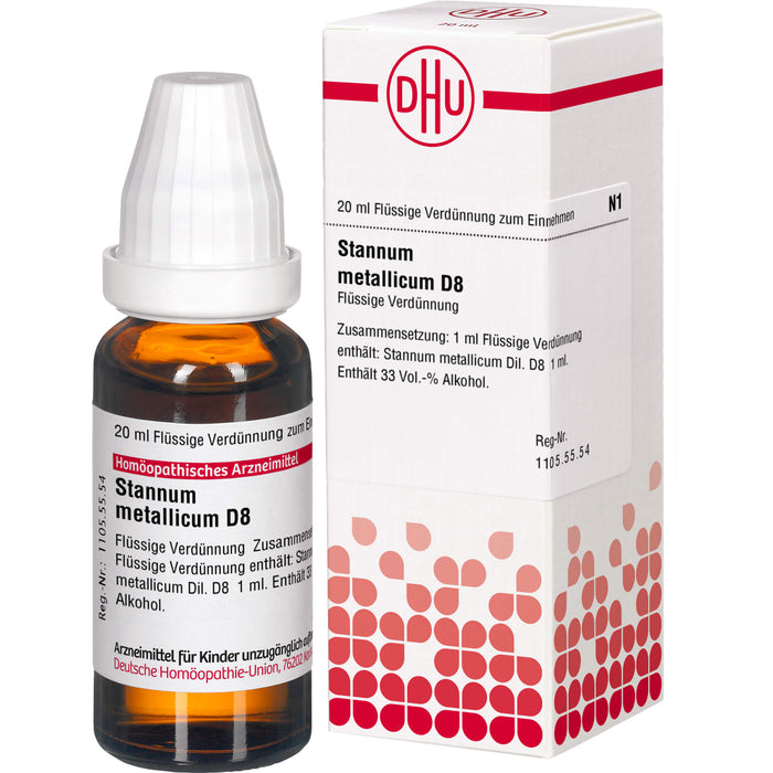 Stannum metallicum D8 DHU Dilution, 20 ml Lösung