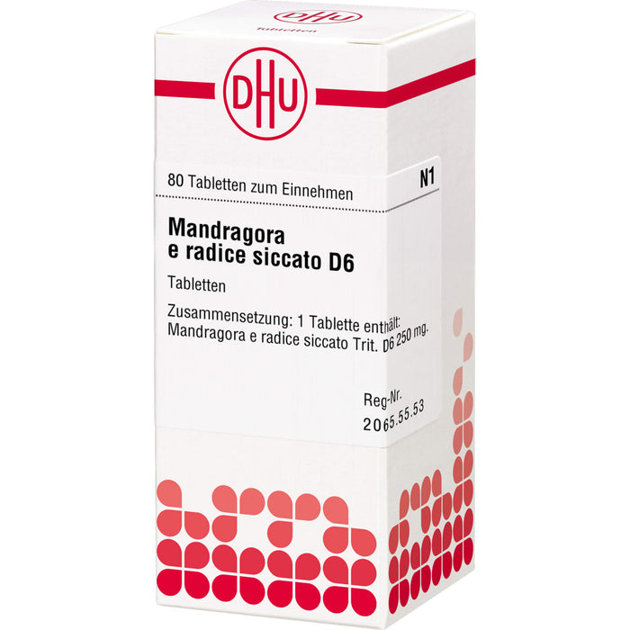 DHU Mandragora e radice siccata D6 Tabletten, 80 pcs. Tablets