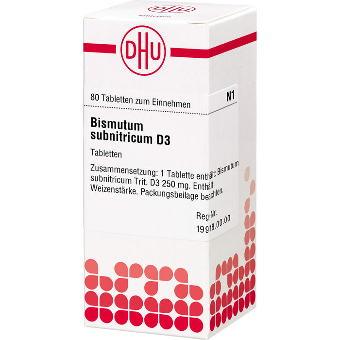 DHU Bismutum subnitricum D3 Tabletten, 80 St. Tabletten