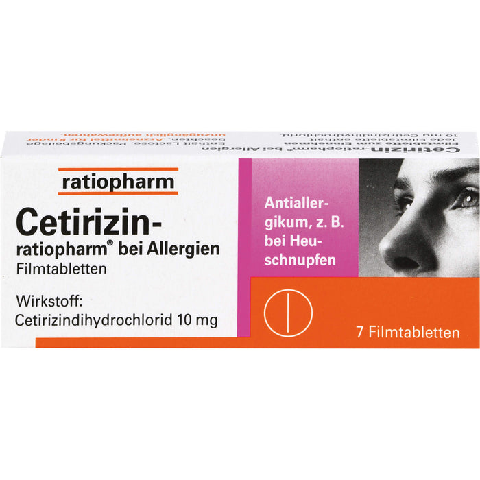 Cetirizin-ratiopharm 10 mg bei Allergien Filmtabletten, 7 St. Tabletten