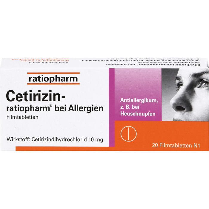 Cetirizin-ratiopharm 10 mg bei Allergien Filmtabletten, 20 St. Tabletten