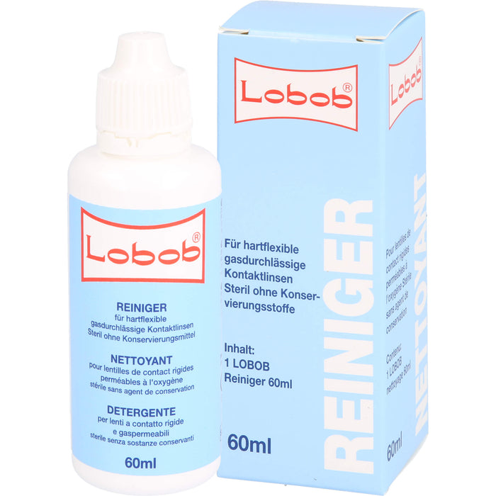 Lobob Reiniger für hartflexible gasdurchlässige Kontaktlinsen, 60 ml Solution