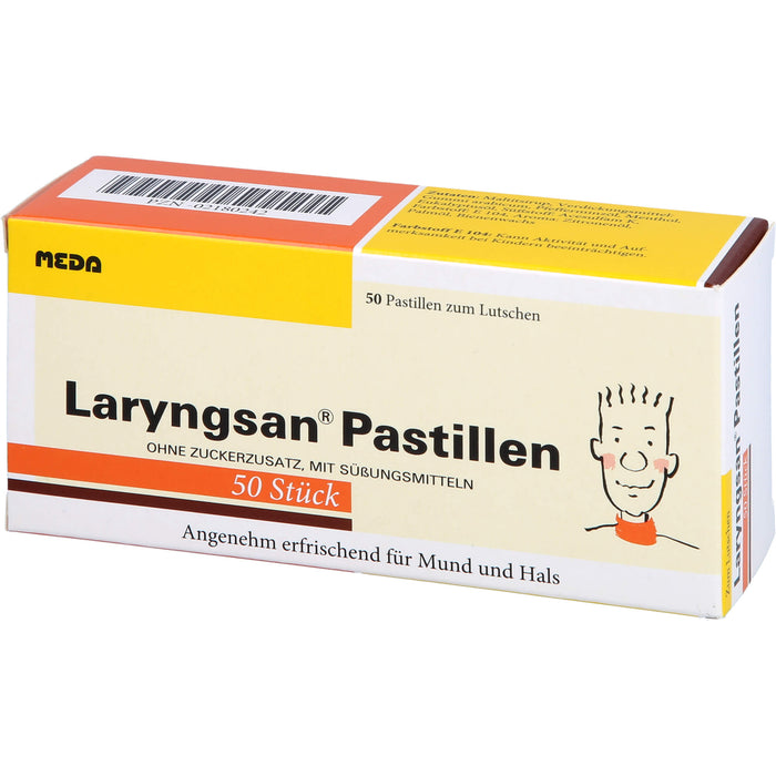 Laryngsan Pastillen erfrischend für Mund und Hals, 50 St. Pastillen