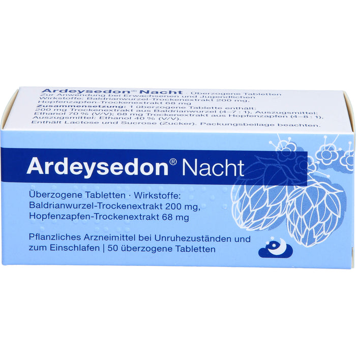 Ardeysedon Nacht Tabletten bei nervös bedingten Einschlafstörungen, 50 pcs. Tablets