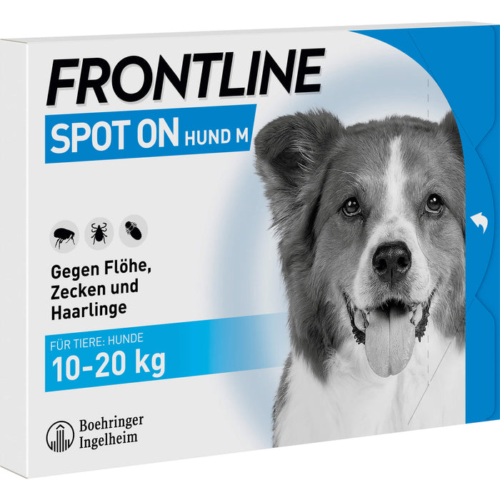 FRONTLINE Spot on Hund M Pipetten gegen Flöhe, Zecken und Haarlinge, 5 St. Ampullen