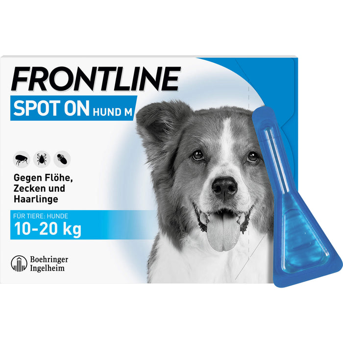 FRONTLINE Spot on Hund M Pipetten gegen Flöhe, Zecken und Haarlinge, 5 pc Ampoules