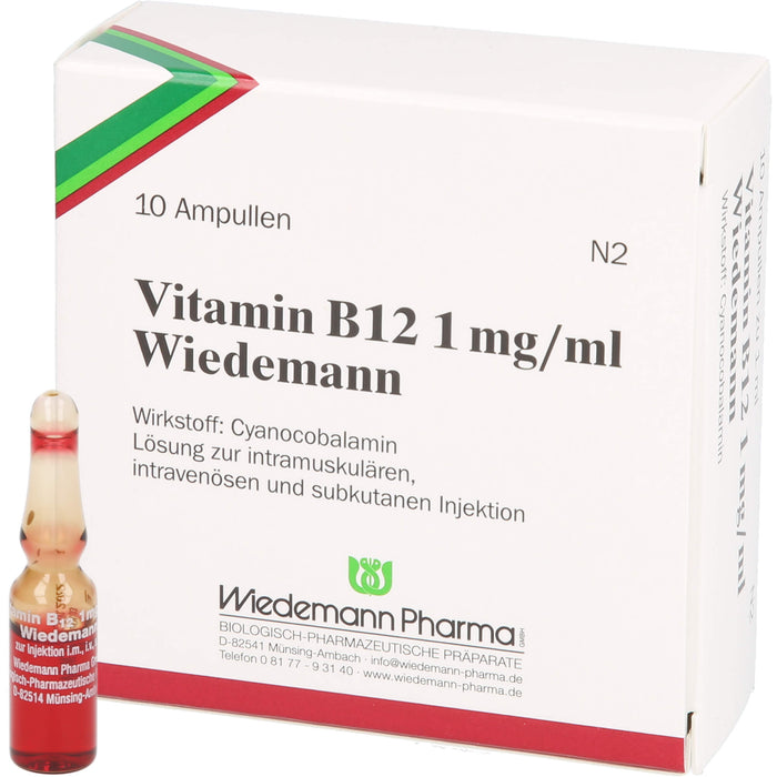 Combustin Vitamin B12 1 mg/ml Wiedemann Injektionslösung, 10 pc Ampoules