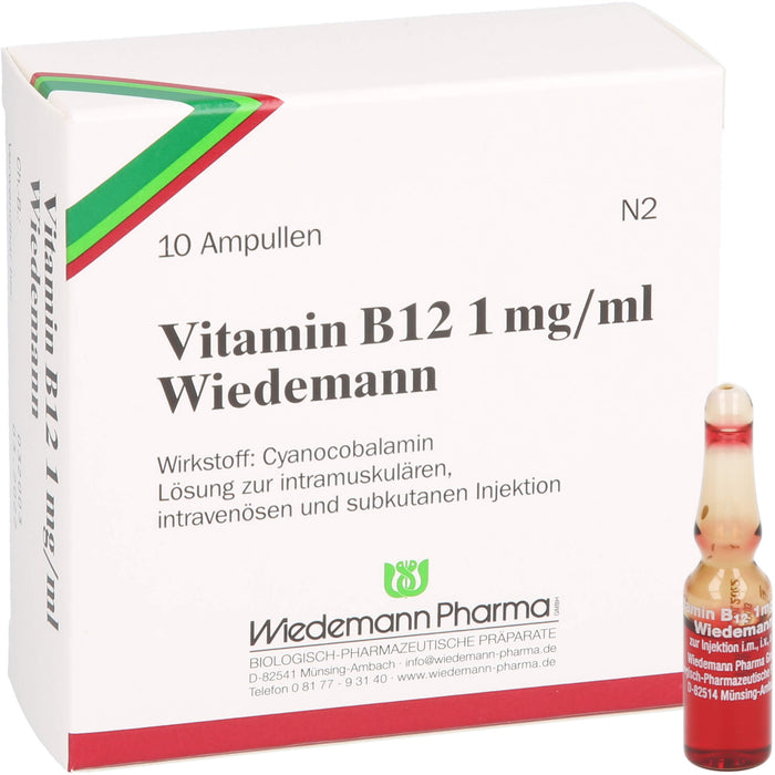 Combustin Vitamin B12 1 mg/ml Wiedemann Injektionslösung, 10 pcs. Ampoules