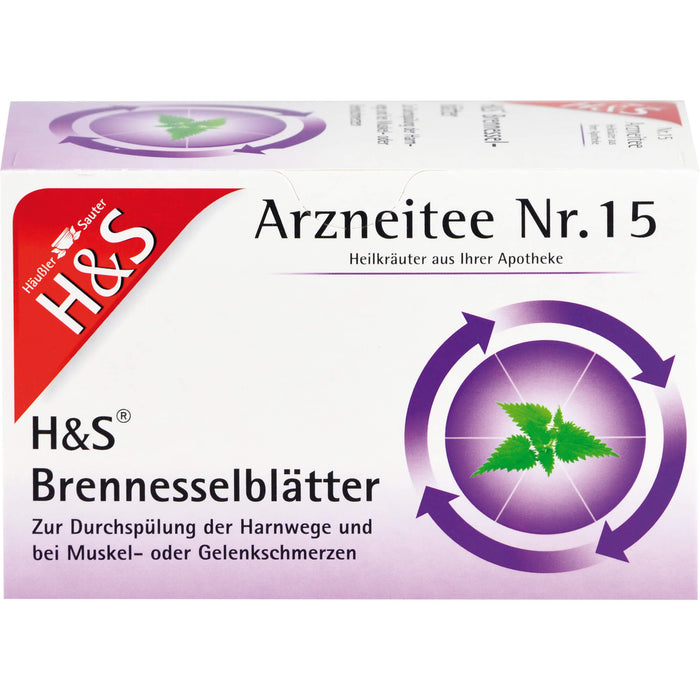 H&S Brennesselblätter Arzneitee Nr. 15, 20 pc Sac filtrant