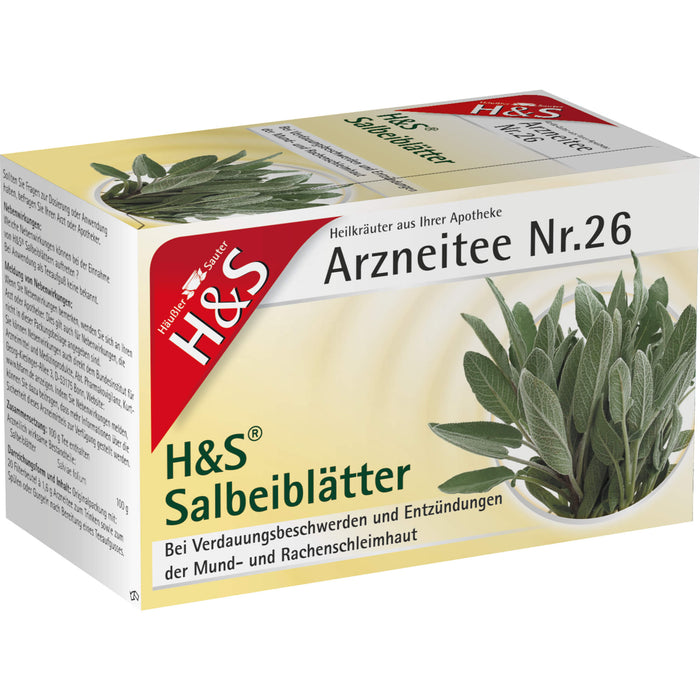 H&S Salbeiblätter Arzneitee, 20 St. Filterbeutel