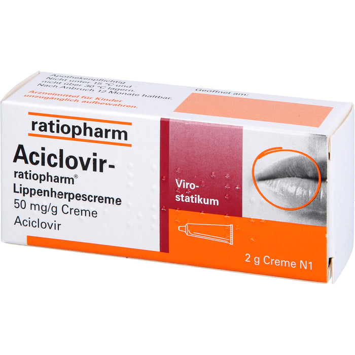 Aciclovir-ratiopharm Lippenherpescreme, 2 g Creme