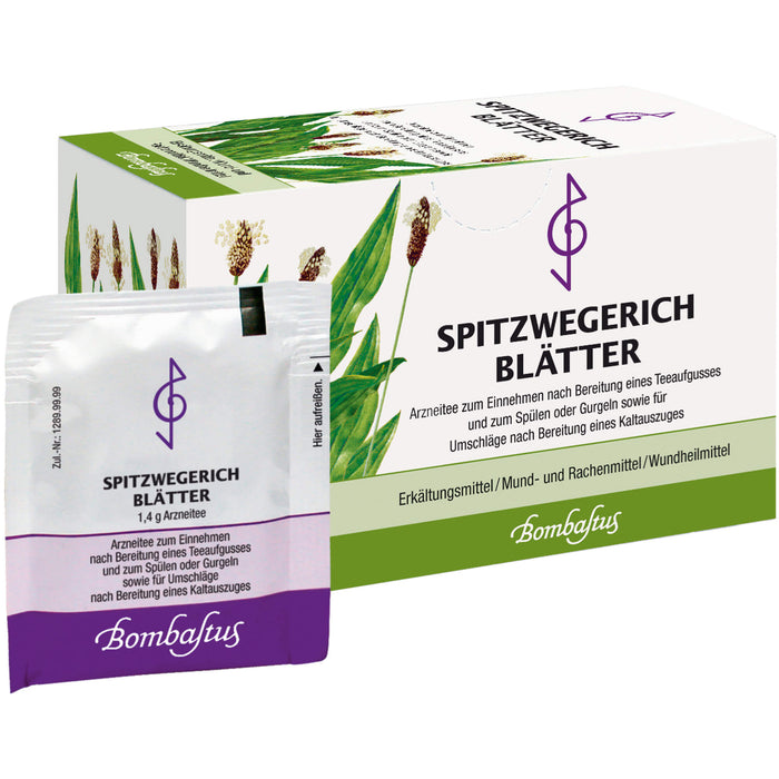 Bombastus Spitzwegerich Blätter Arzneitee, 20 pc Sac filtrant