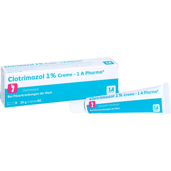 Clotrimazol 1 % Creme 1A Pharma bei Pilzerkrankungen der Haut, 20 g Cream