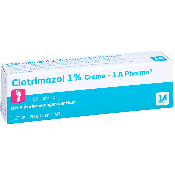 Clotrimazol 1 % Creme 1A Pharma bei Pilzerkrankungen der Haut, 20 g Cream