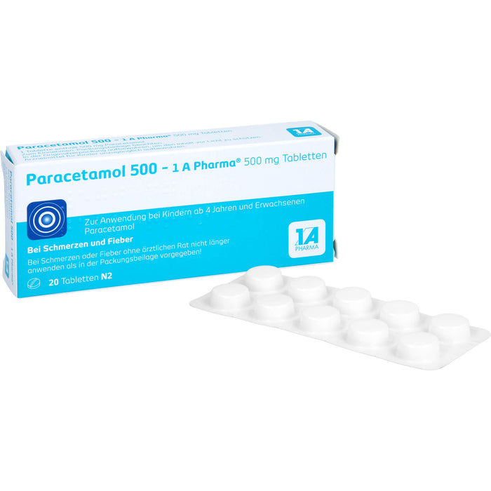 Paracetamol 500 - 1 A Pharma, 20 pcs. Tablets