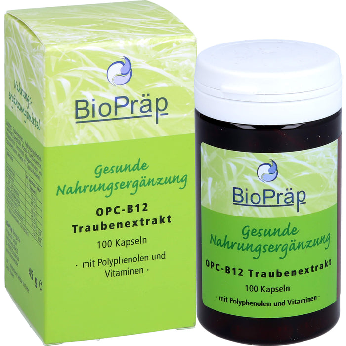 BioPräp OPC-B12 Traubenextrakt Kapseln, 100 pc Capsules