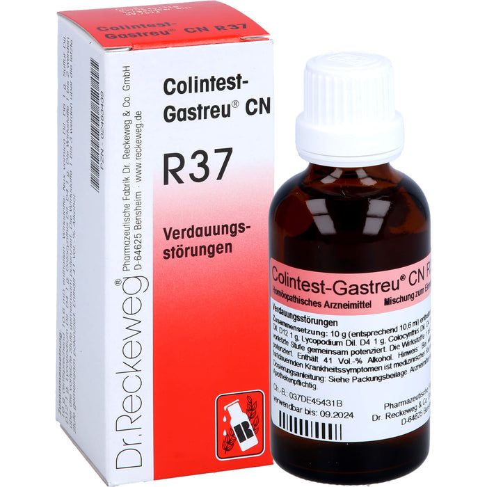 Dr. Reckeweg Colintest-Gastreu CN R37 Tropfen bei Verdauungsstörungen, 50 ml Lösung