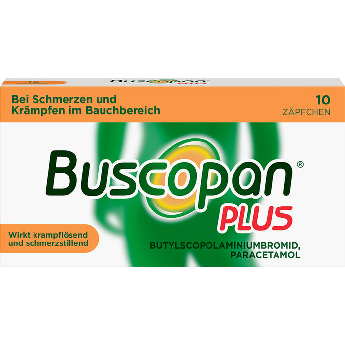 Buscopan plus Zäpfchen bei Schmerzen und Krämpfen im Bauchbereich, 10 pcs. Suppositories