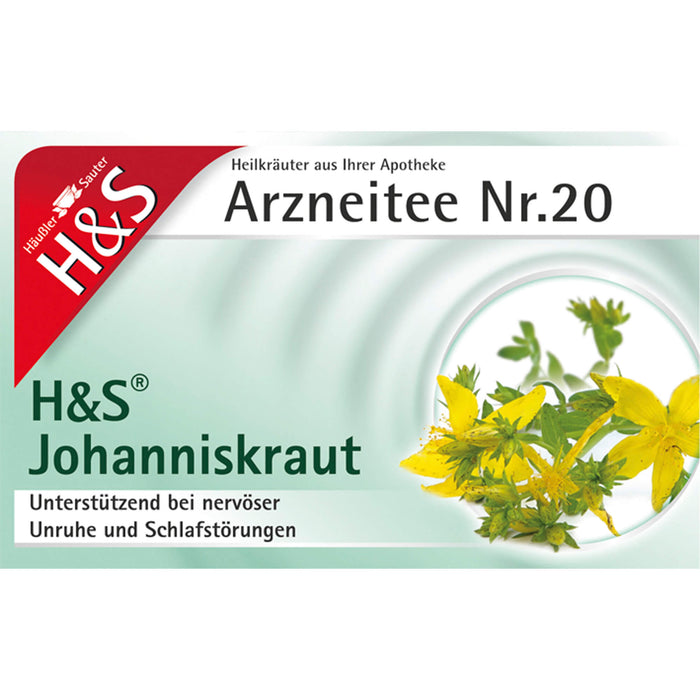 H&S Johanniskraut Arzneitee Nr. 20, 20 pc Sac filtrant