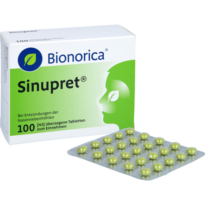 Sinupret überzogene Tabletten bei Entzündungen der Nasennebenhöhlen, 100 pc Tablettes