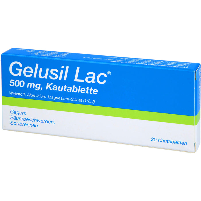 Gelusil Lac Kautabletten gegen Säurebeschwerden, Sodbrennen, 20 pcs. Tablets