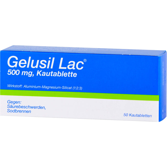 Gelusil Lac Kautabletten gegen Säurebeschwerden, Sodbrennen, 50 pcs. Tablets