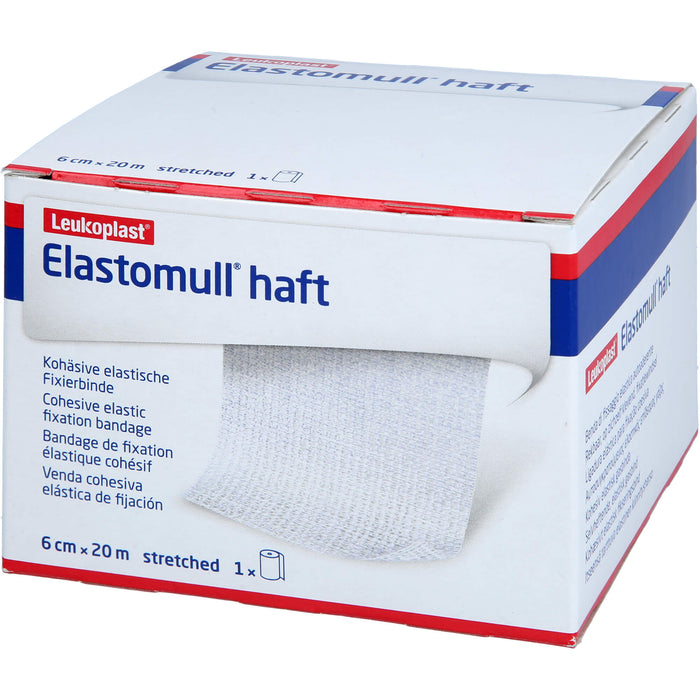 Elastomull haft 6 cm x 20 m kohäsive, elastische Fixierbinde, 1 pcs. Bandage