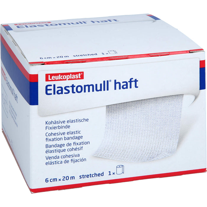 Elastomull haft 6 cm x 20 m kohäsive, elastische Fixierbinde, 1 pcs. Bandage