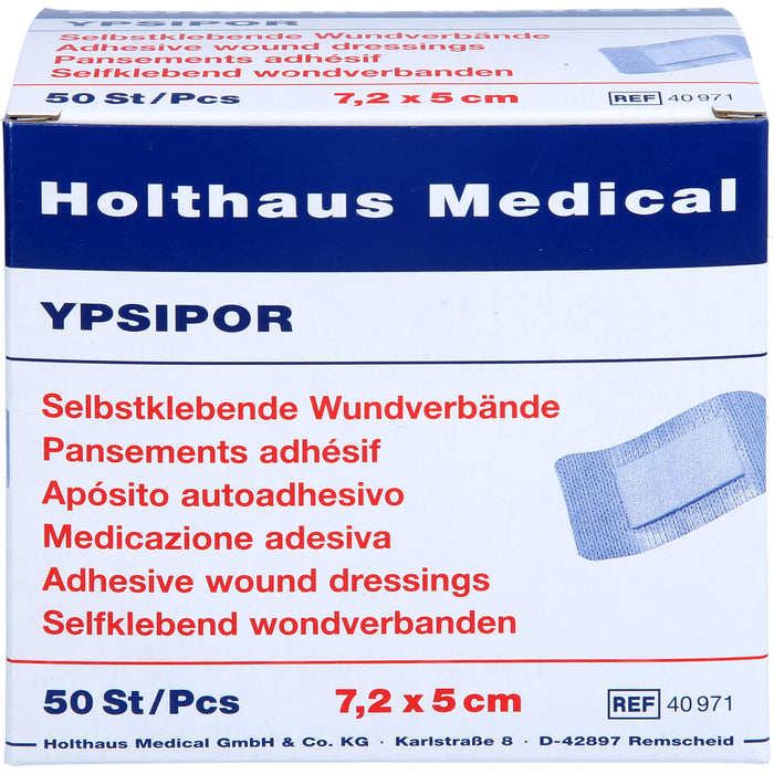 WUNDVERBAND steril YPSIPOR 7,2x5cm, 50 St VER